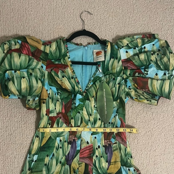 Farm Rio Blue Banana Pingo Midi Dress (SOLD OUT) - Picture 5 of 12